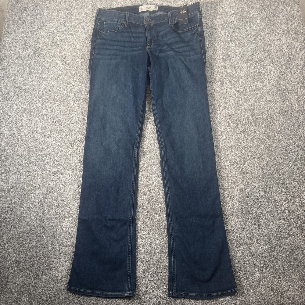 Hollister Bootcut Jeans Juniors 15L 32x35 Blue Stretch Denim Indie Sleaze Chic